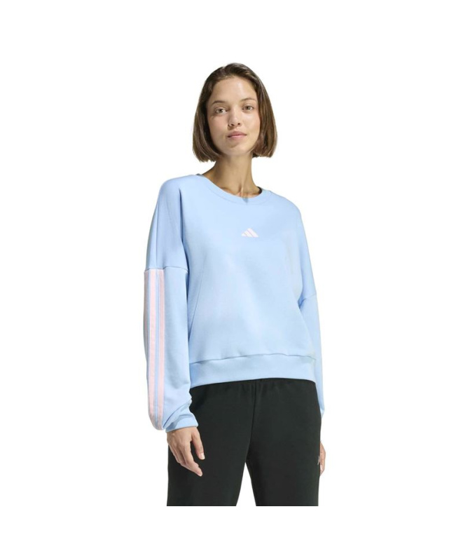 Mulher adidas 3-Stripes Ft Swt Moletom /rosa