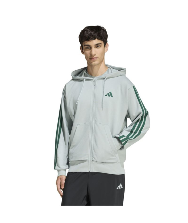 Casaco adidas 3-Stripes Ft Fz Hd Homem Sama/Verde