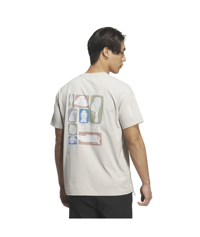 T-shirt adidas Xpl Cc Camp Homme beige Montagne