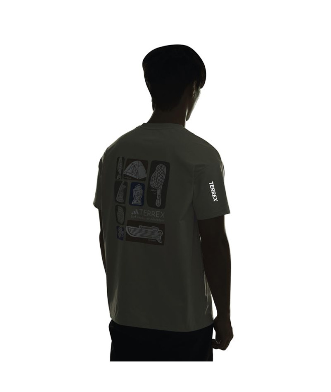 Camiseta Homem adidas Xpl Cc Camp bege Montanha