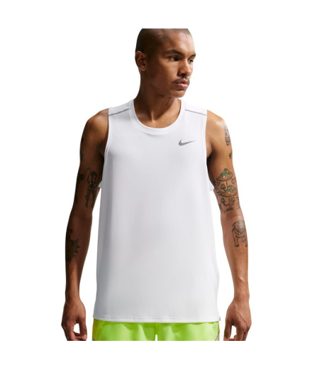 Camiseta Running Homem Nike Dri-FIT Miler branca
