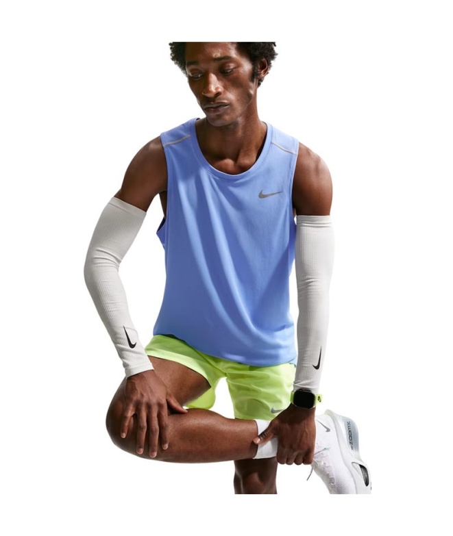 Camiseta Running Homem Nike Dri-FIT Miler azul