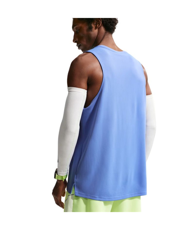Camiseta Running Homem Nike Dri-FIT Miler azul