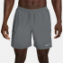 Calça Running Homem Nike Dri-FIT Miler de 7 polegadas, cinza.