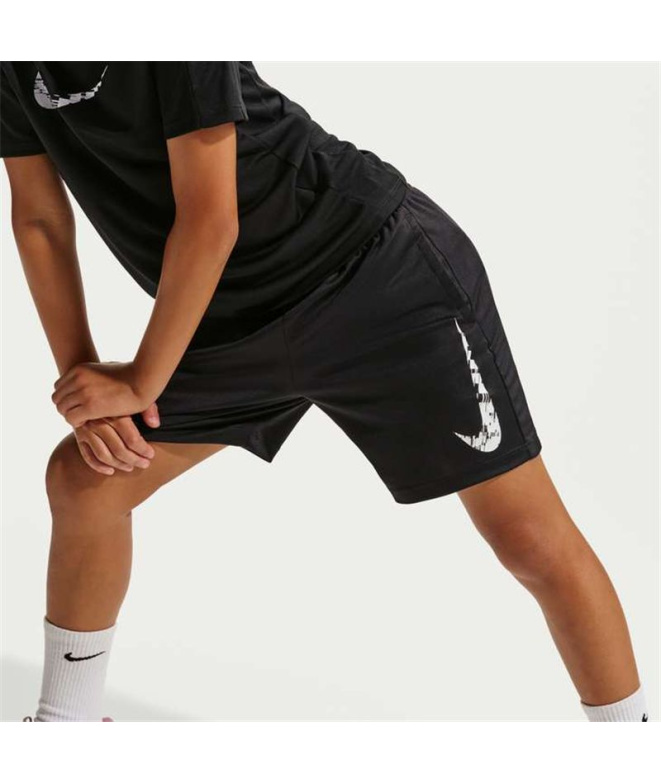Calça Fitness Nike Dri-FIT Menino preta/branca