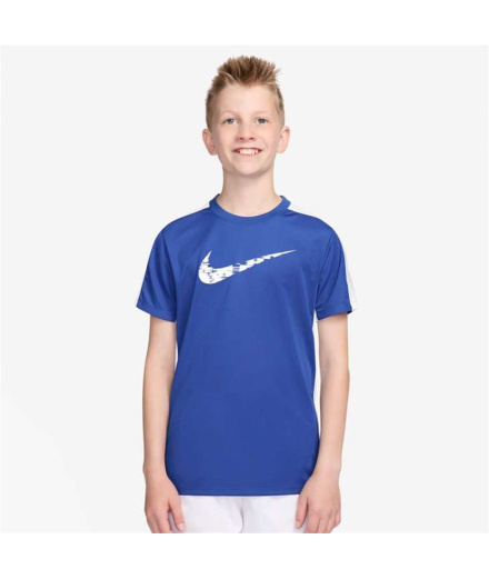 T-shirt d'entraînement Nike Dri-FIT Enfant bleu/blanc