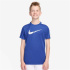 Camiseta treino Nike Dri-FIT infantil Menino azul/branca