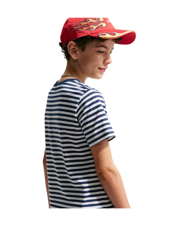 T-shirt Enfant Nike Sportswear, bleu marine/blanc