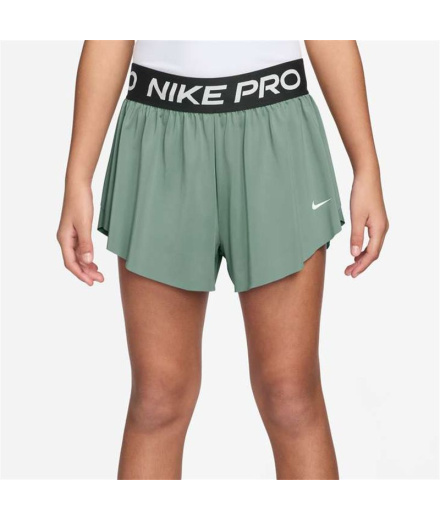 Pantalón Nike Dri-FIT 2 en 1 Niña Vapor/Negro/Blanco