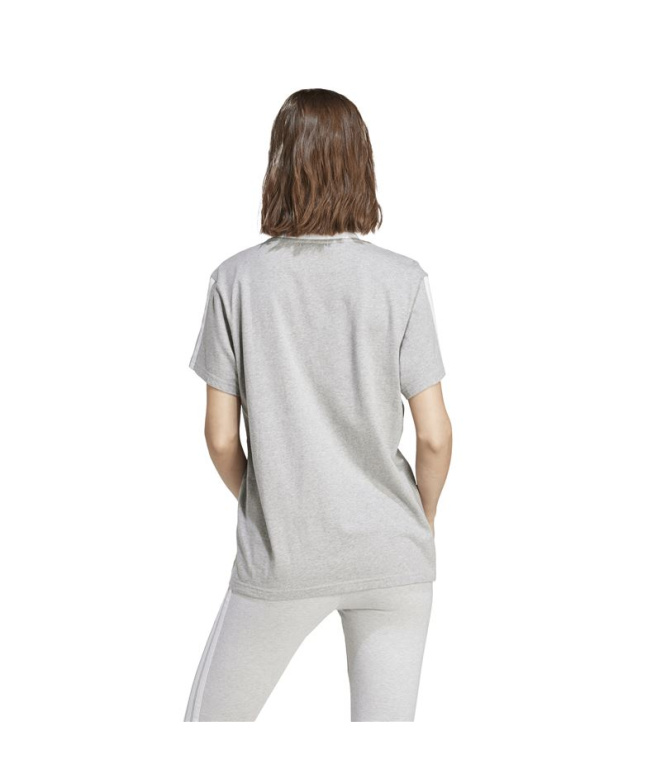 T-shirt Femme adidas 3-Stripes BF gris