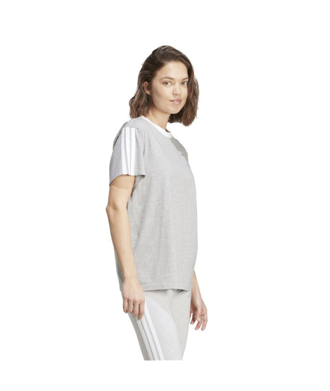 T-shirt Femme adidas 3-Stripes BF gris
