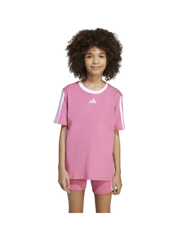 Camiseta adidas Jg 3-Stripes Bf Menina ,...