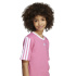 Camiseta adidas Jg 3Bandas Bf Niña Rosa / Blanco