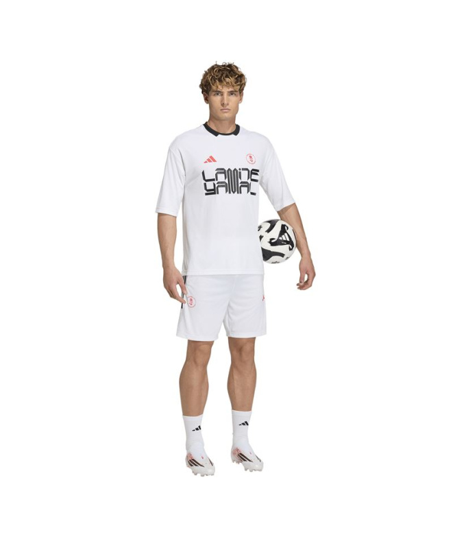 Calça Futebol branca Homem adidas Ly Hot Wv Sh