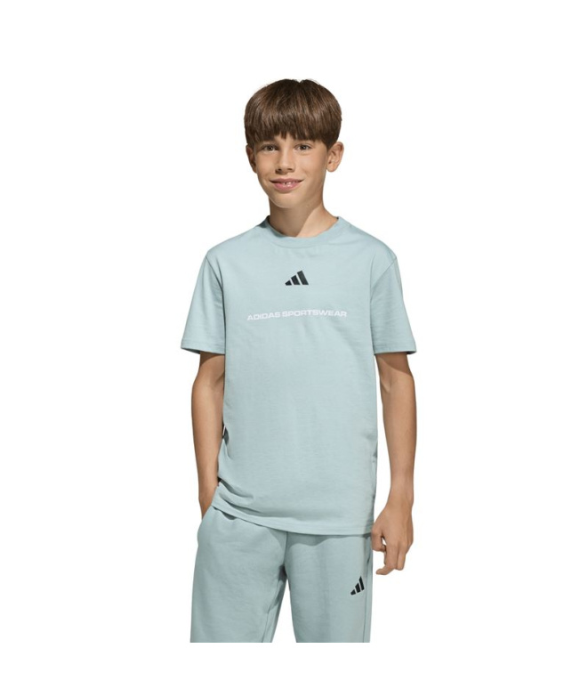 Camiseta verde Menino adidas Sj
