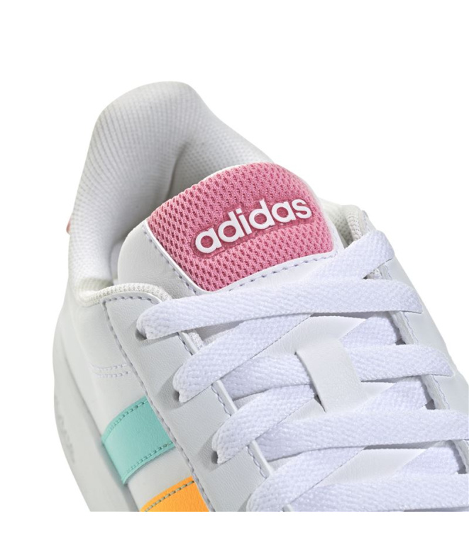 Chaussures blanches adidas Grand Court 3.0 Enfant