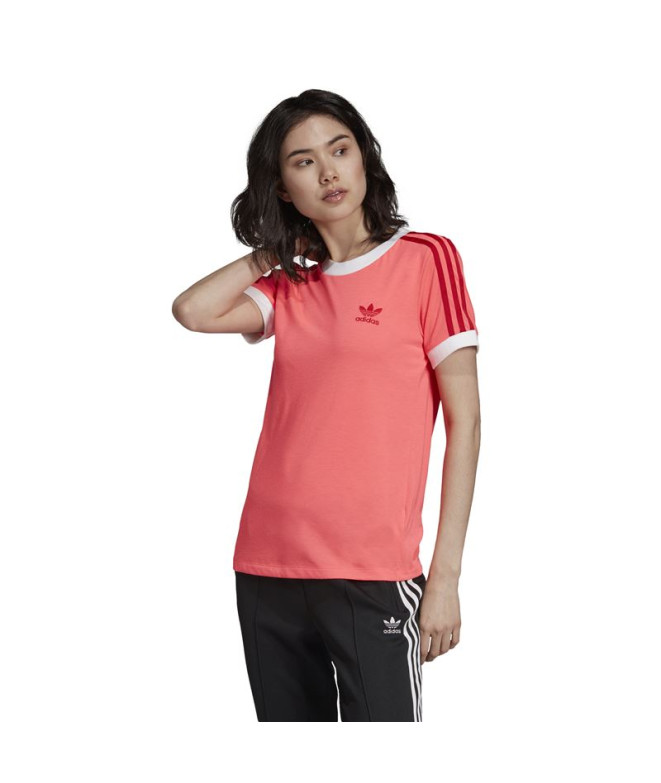 T-shirt adidas 3 bandes rouges Femme