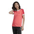 Camiseta adidas 3 riscas vermelhas Mulher