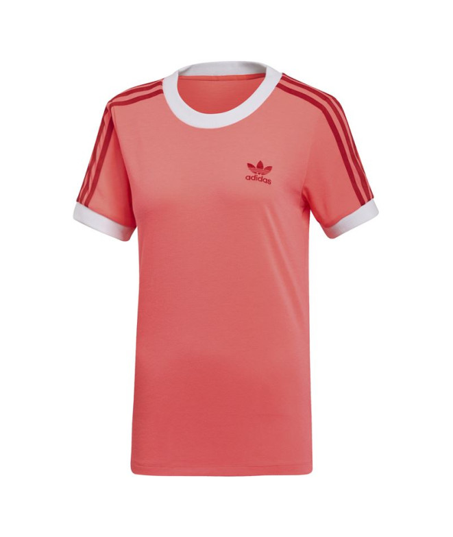T-shirt adidas 3 bandes rouges Femme