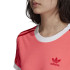Camiseta adidas 3 riscas vermelhas Mulher