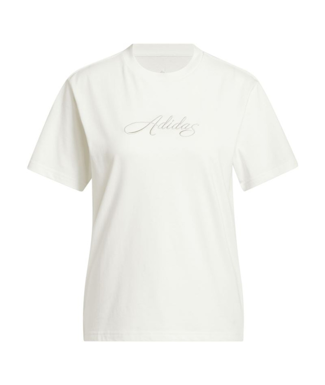 T-shirt blanc adidas Sc Cursive Femme