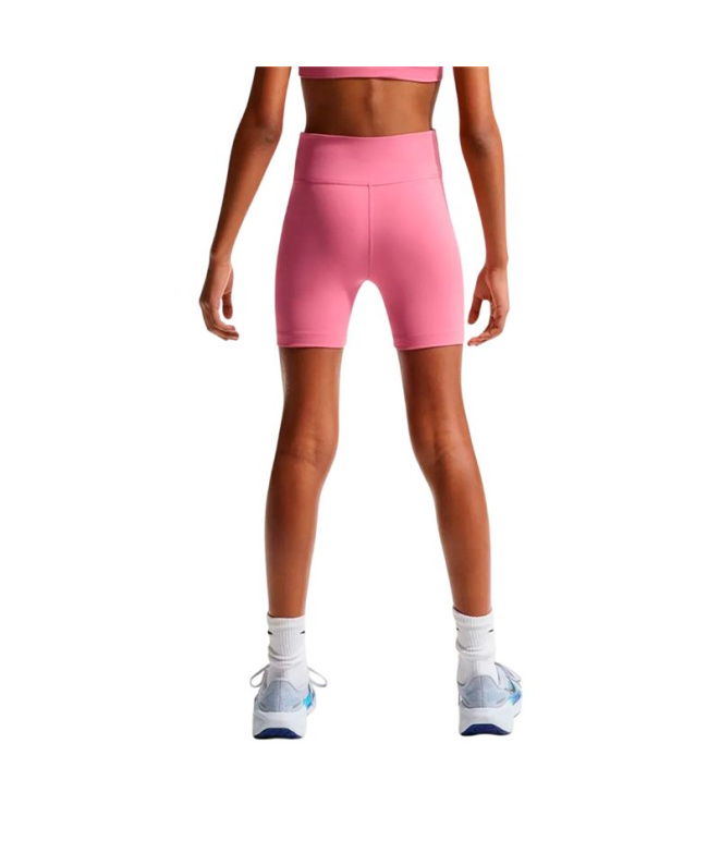 Collants cycliste Nike DF One 5 pouces Fille rouge