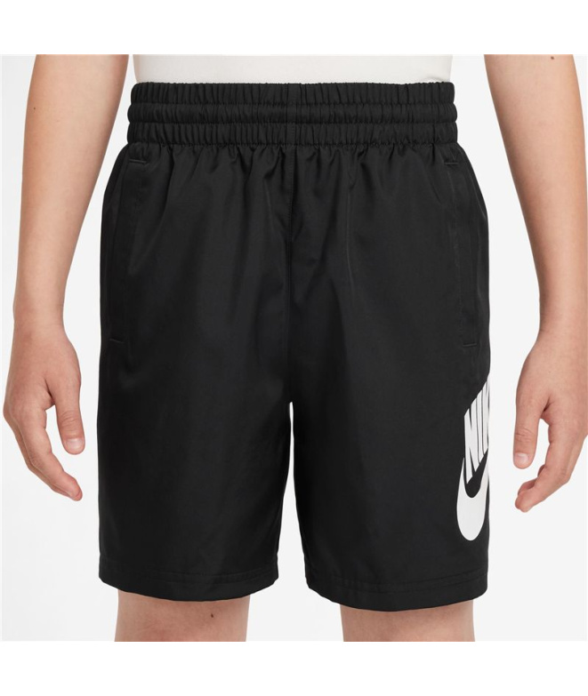 Calça Nike Sportswear Club 6" Woven Infantil Preta