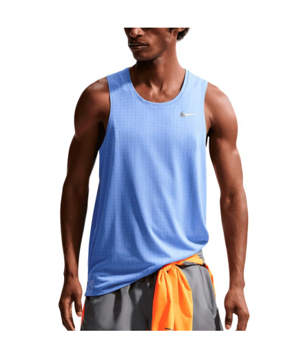 Camiseta de Running Nike Df Breathe Miler Tank Hombre Azul