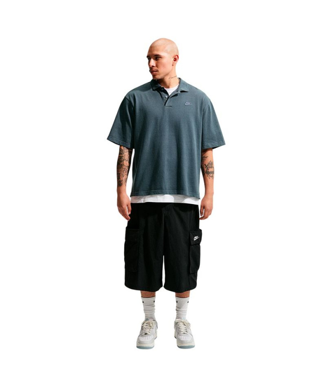 Polo Nike Club Washed Homem azul