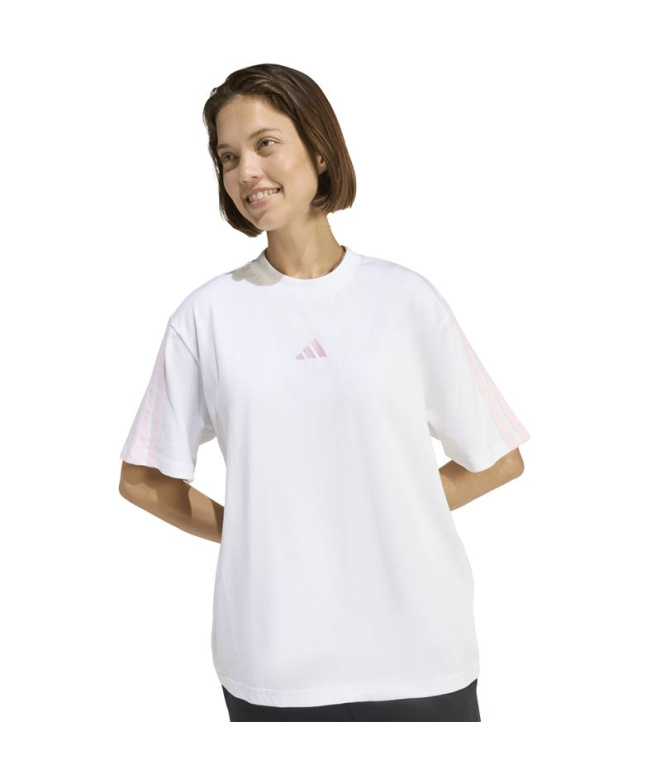 T-shirt Femme adidas 3-Stripes SJ BF blanc/rose