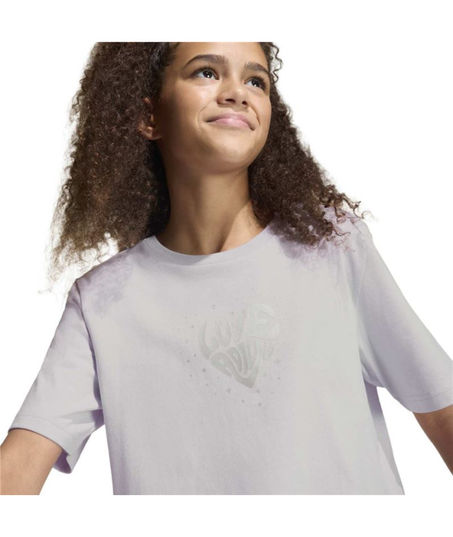 T-shirt adidas Jg Glam Fille Lilas