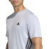 T-shirt Fitness adidas Techess à 3 bandes Homme gris