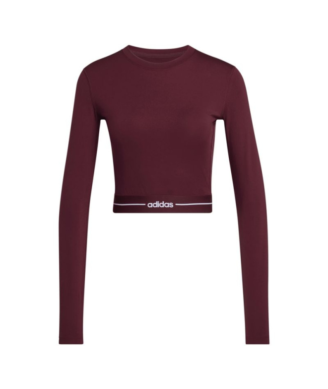 Camiseta Mulher adidas Q1 Hyg Ls Fitness cor...