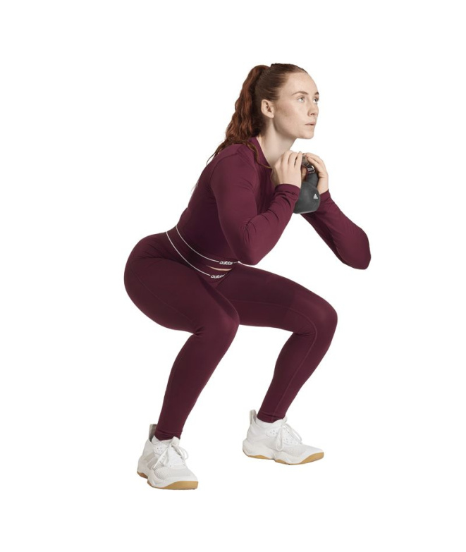 Camiseta Mulher adidas Q1 Hyg Ls Fitness cor...