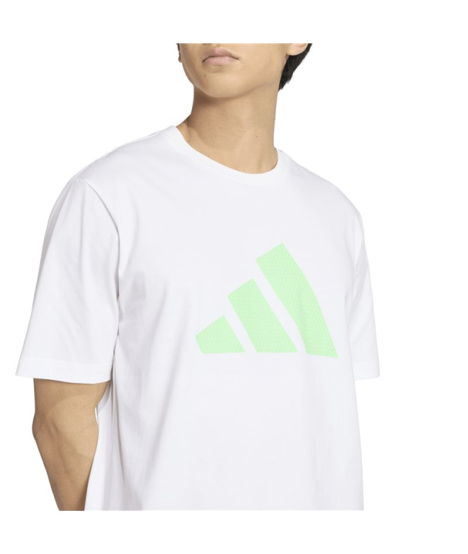 Camiseta branca Homem adidas Dot Logo