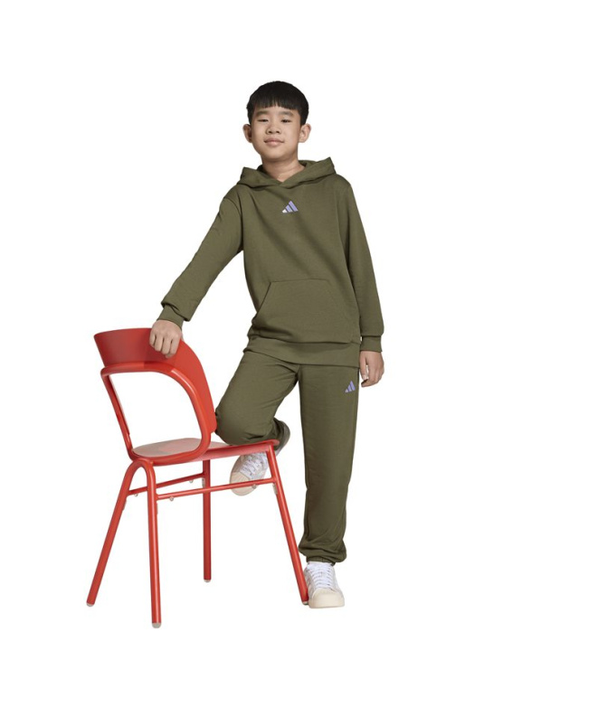 Pantalons Enfant adidas SL FL 225 Estoli/Blanc