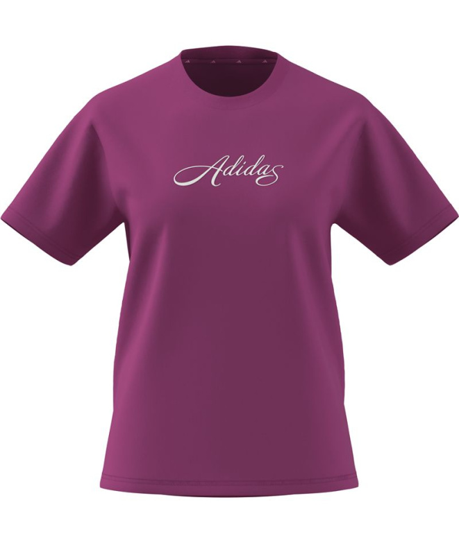 Camiseta Mulher adidas SC Cursive fúcsia