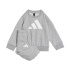 Ensemble de jogging adidas Essentials, gris chiné/blanc, taille moyenne