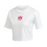 Camiseta adidas Adicolor 3D Trefoil branco Mulher