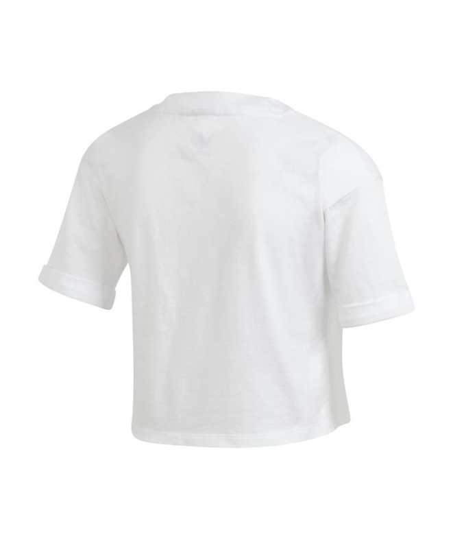 Camiseta adidas Adicolor 3D Trefoil blanco Mujer