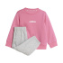 Conjunto de moletom adidas Lin FL Bebês rosa/branco