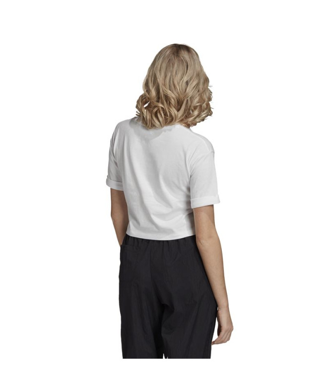 Camiseta adidas Adicolor 3D Trefoil blanco Mujer