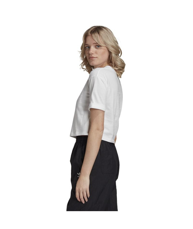 Camiseta adidas Adicolor 3D Trefoil blanco Mujer