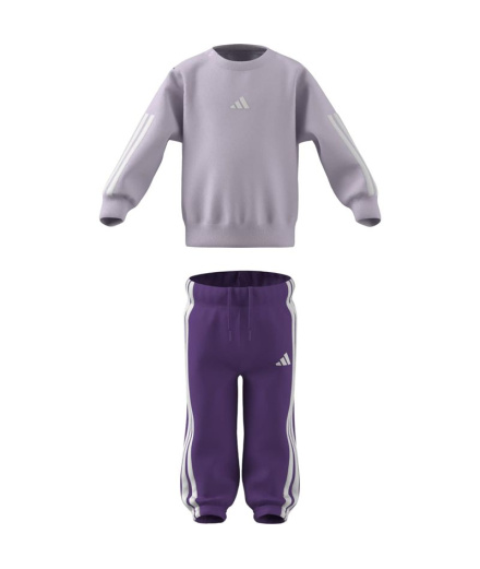 Survêtement adidas 3-Stripes Ft Jog 240 Enfant Lilas/Blanc