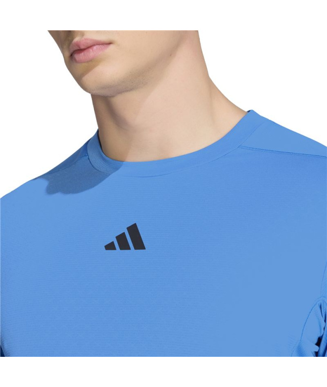 Camiseta Fitness Homem adidas D4T Power azul