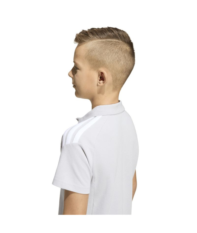 Polo Football Enfant adidas Tiro26L Tmlggr/Blanc