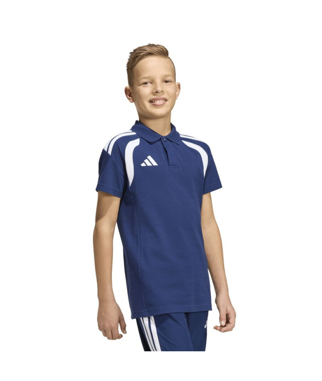 Polo Infantil adidas Tiro26L Futebol azul/branca