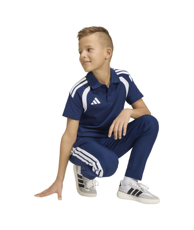 Polo Infantil adidas Tiro26L Futebol azul/branca