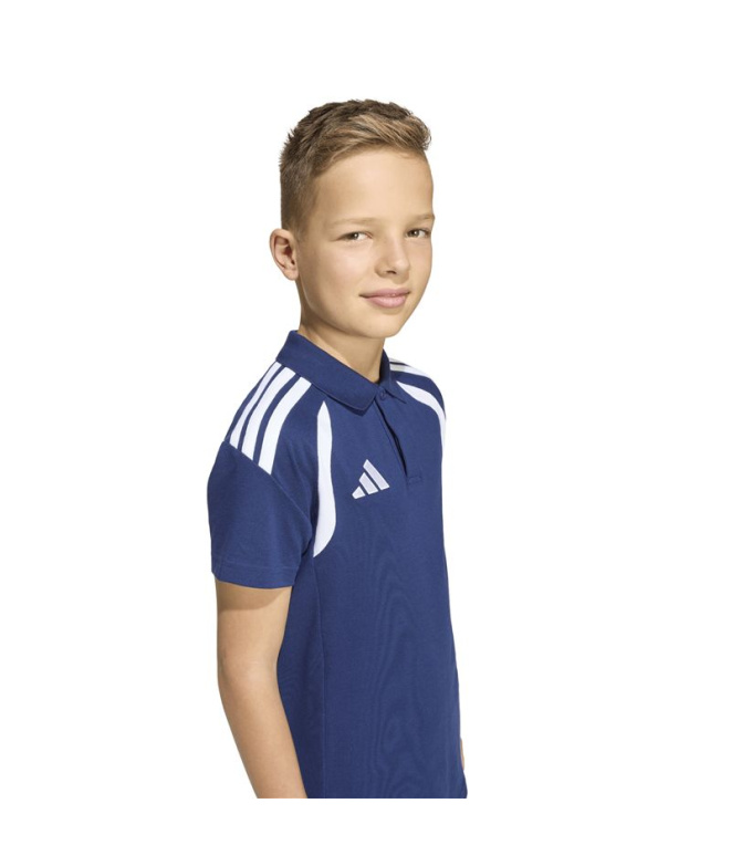 Polo Infantil adidas Tiro26L Futebol azul/branca