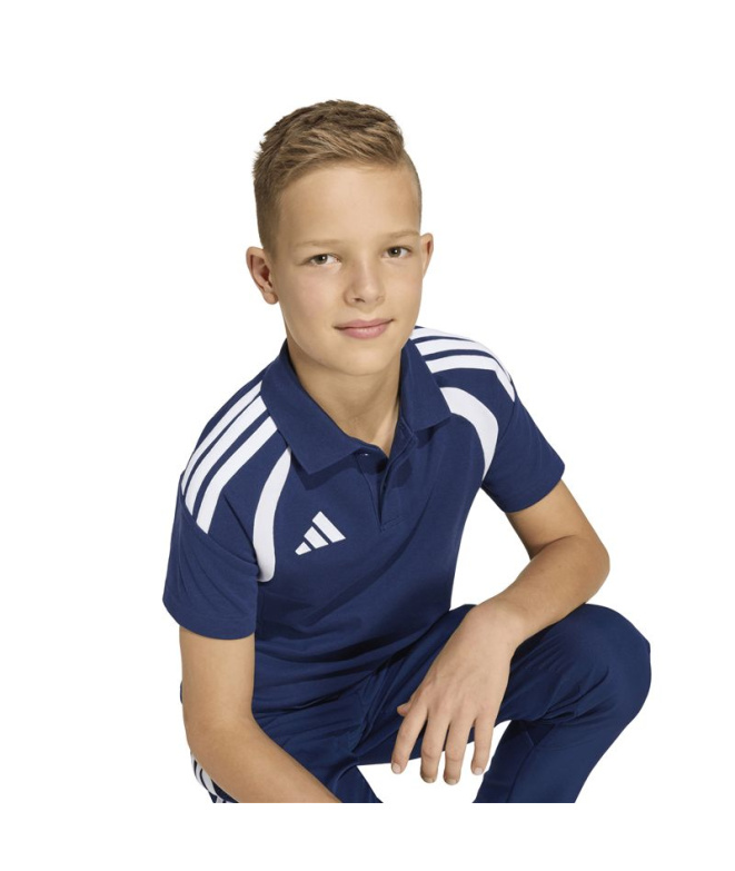 Polo Infantil adidas Tiro26L Futebol azul/branca
